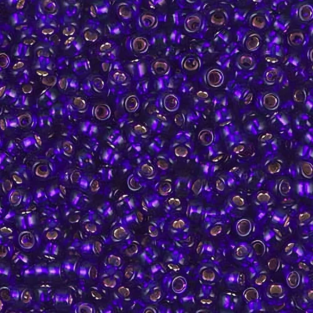 Miyuki Round Seed Beads Size 11/0 Silver Lined Dark Violet 24GM