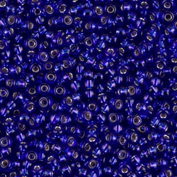 Miyuki Round Seed Beads Size 11/0 Silver Lined Cobalt Blue 24GM