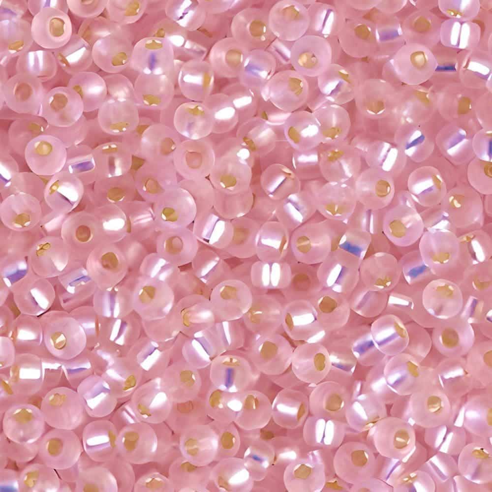 Miyuki Round Seed Beads Size 11/0 Silver Lined Pink 23GM