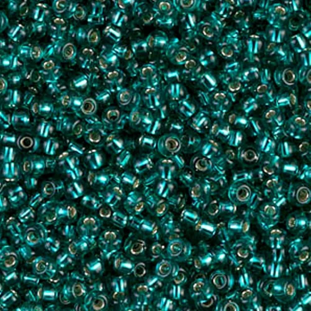 Miyuki Round Seed Beads Size 11/0 Silver Lined Teal 24GM