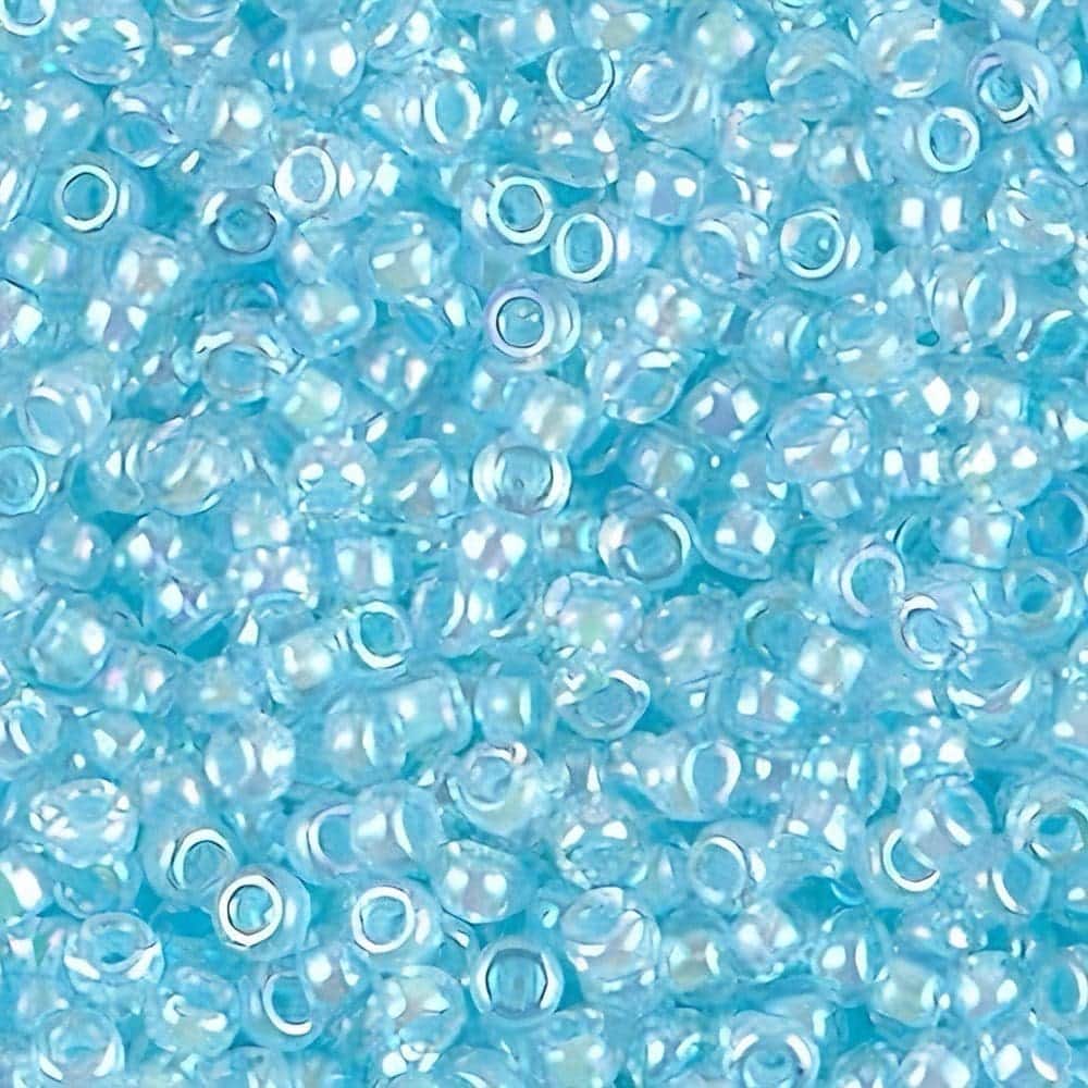 Miyuki Round Seed Beads Size 11/0 Lined Sky Blue AB 24GM