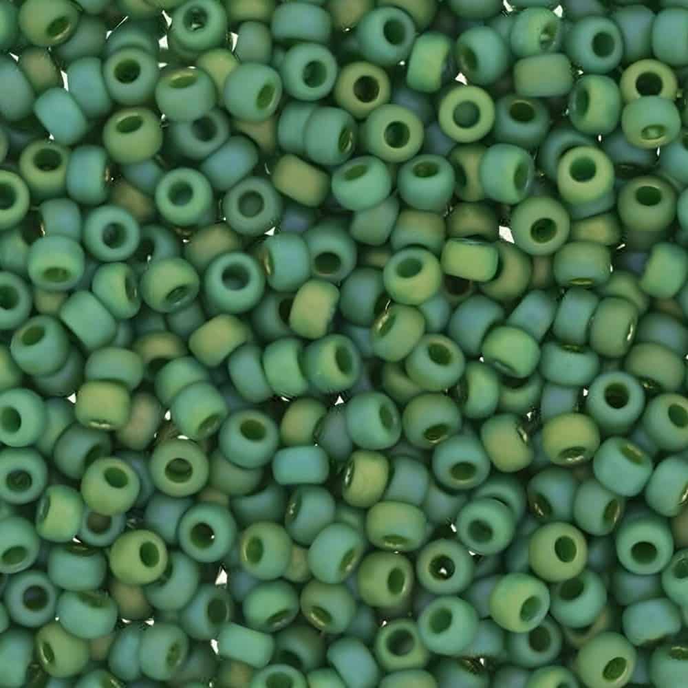 Miyuki Round Seed Beads Size 11/0 Frosted Opaque Glazed Rainbow Shamrock