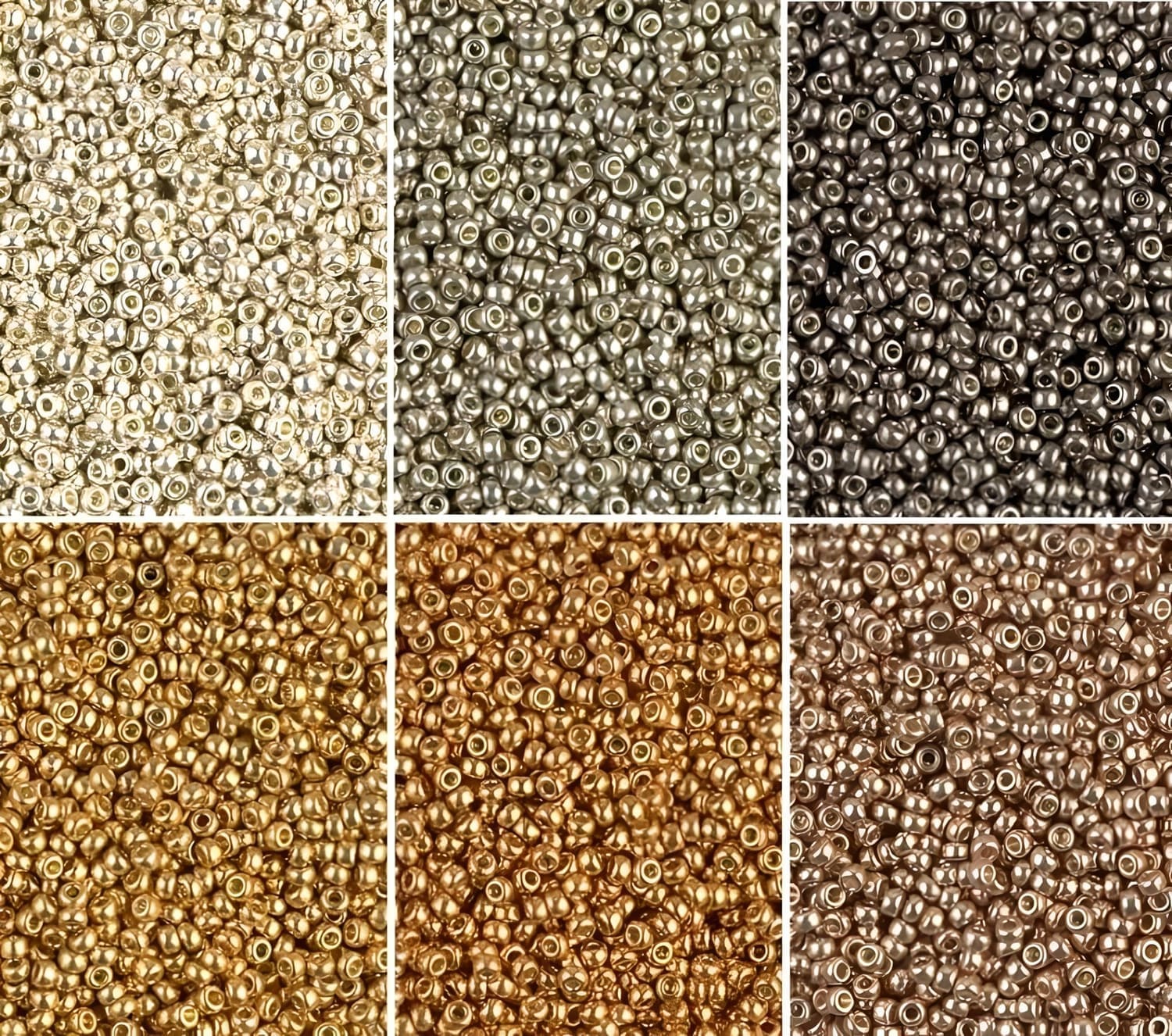 Miyuki Round Seed Beads Size 11/0 Duracoat Metallics Combo