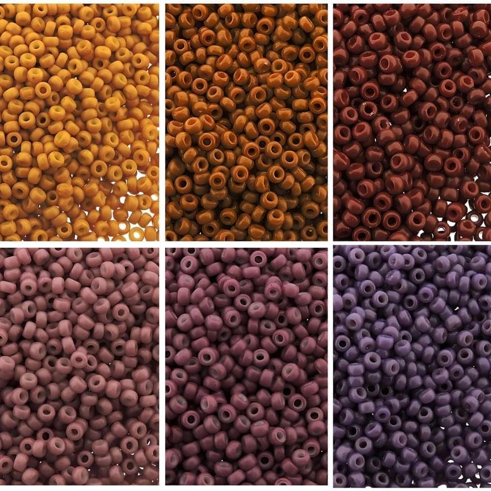 Miyuki Round Seed Beads Size 11/0 Sunset Ombre Combo