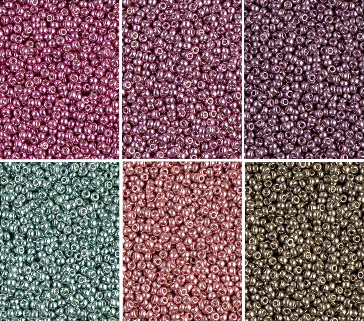 Miyuki Round Seed Beads Size 11/0 Duracoat Galvanized Combo