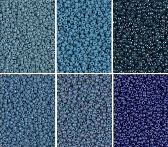 Miyuki Round Seed Beads Size 11/0 Denim Collection
