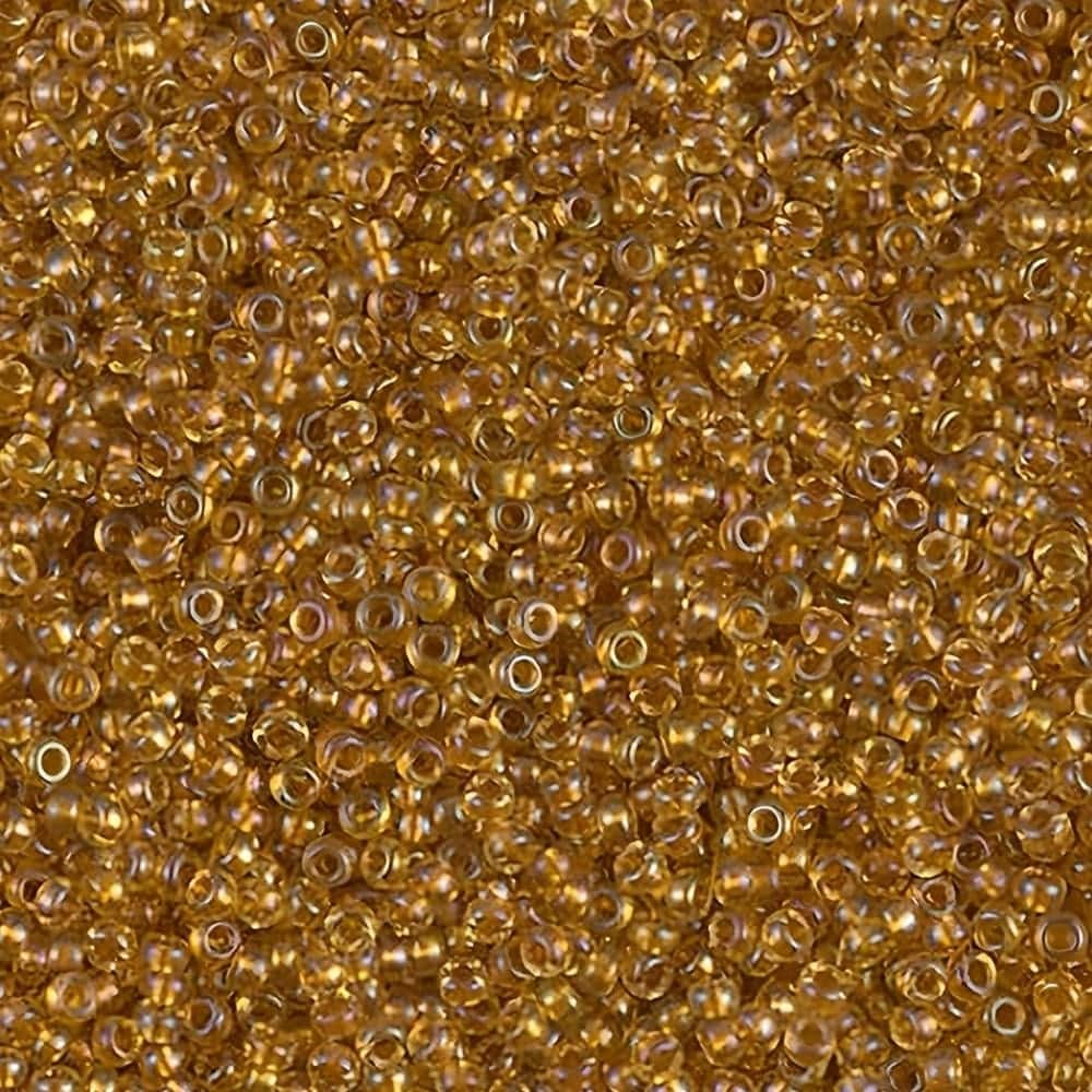 Miyuki Round Seed Beads 15/0 Lined Topaz 8.2GM