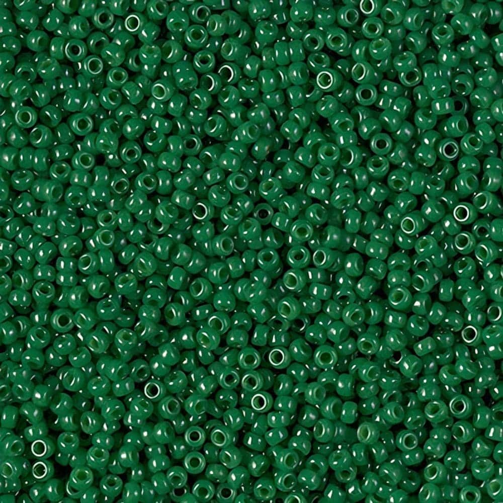Miyuki Round Seed Beads 15/0 Opaque Dark Green 8.2GM