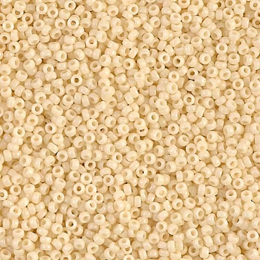 Miyuki Round Seed Beads 15/0 Opaque Dark Cream 8.2GM