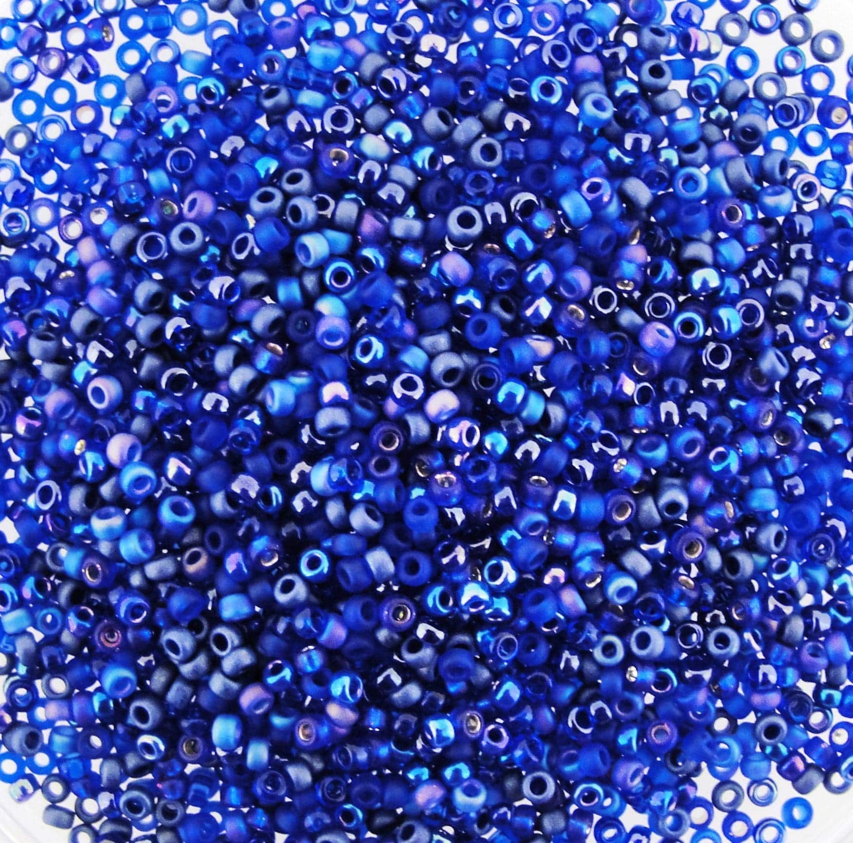 Miyuki Round Seed Beads 15/0 Cobalt Medley Mix 8.2GM