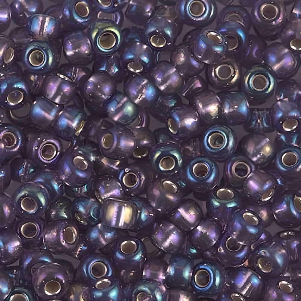 Miyuki Round Seed Beads 6/0 Silver Lined Amethyst AB 20GM 6-1024