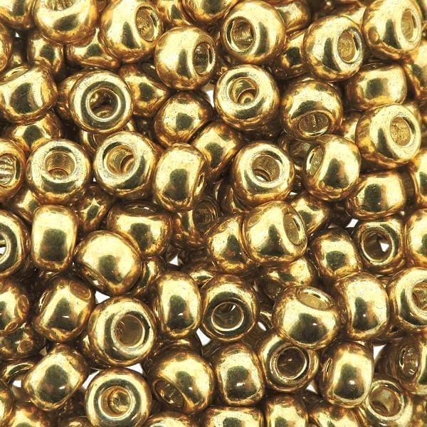 Miyuki Round Seed Beads Size 6/0 Galvanized Gold 20GM 6-1052