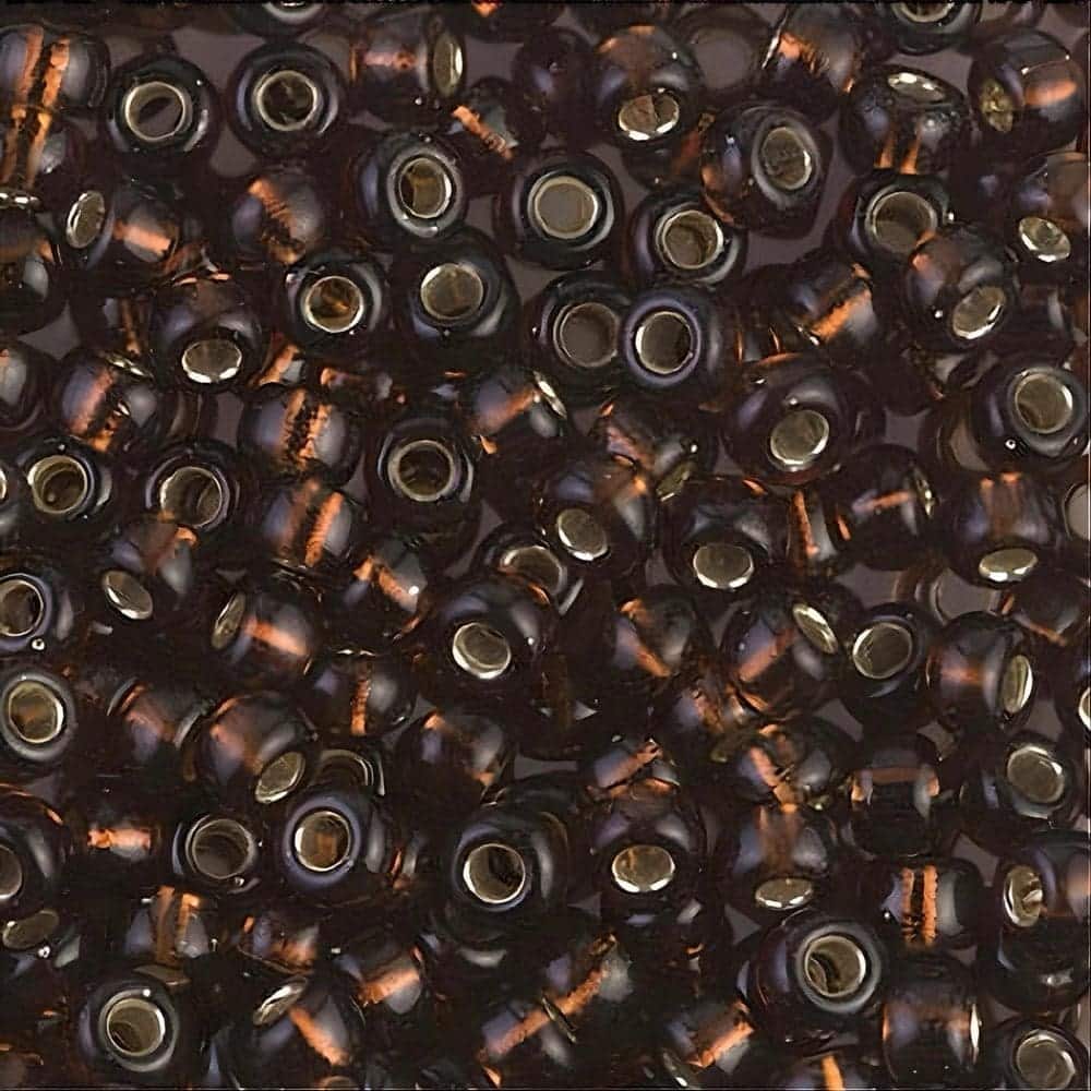 Miyuki Round Seed Beads 6/0 Silver Lined Dark Topaz 20GM