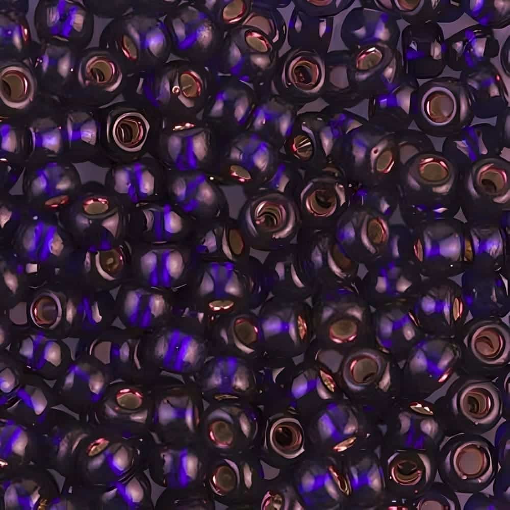 Miyuki Round Seed Beads 6/0 Silver Lined Dark Purple 20GM