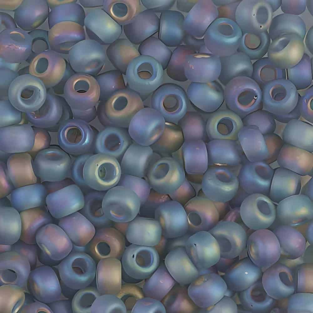 Miyuki Round Seed Beads 6/0 Matte Gray AB 20GM