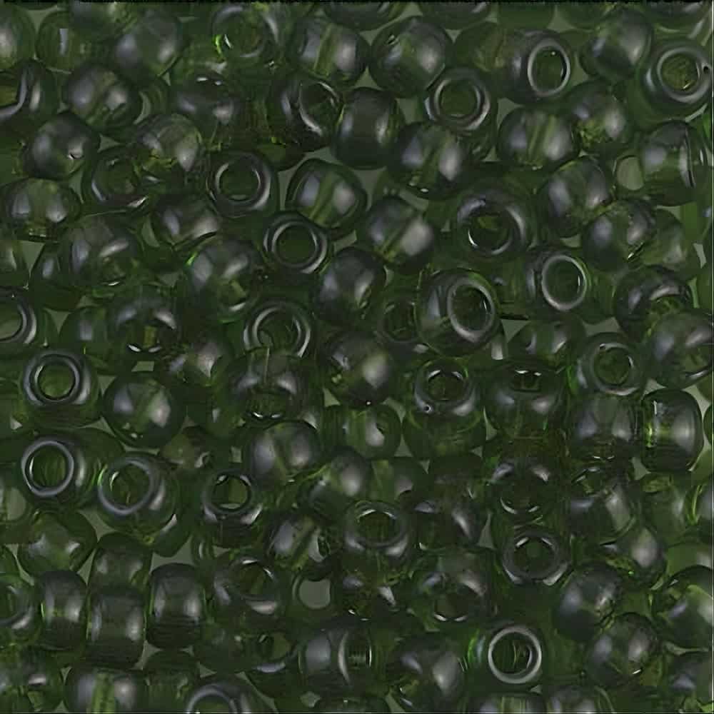 Miyuki Round Seed Beads 6/0 Transparent Olive 20GM 6-158