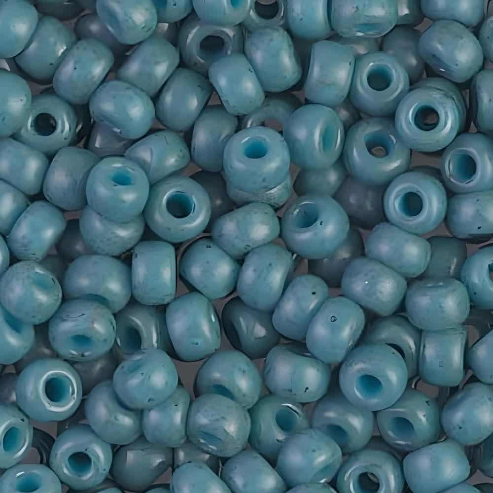 Miyuki Round Seed Beads 6/0 Opaque Shale Blue 20GM 6-1685