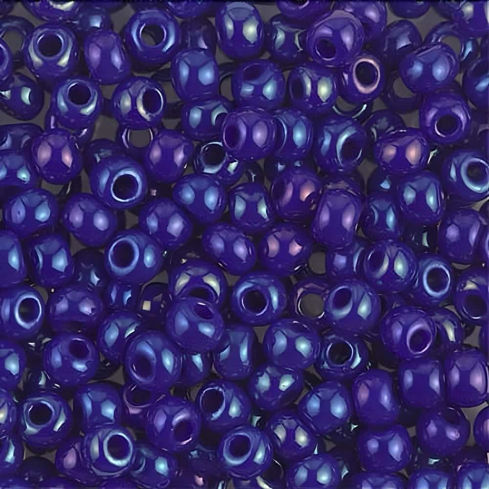 Miyuki Round Seed Beads 6/0 Opaque Cobalt Luster 20GM 6-1945