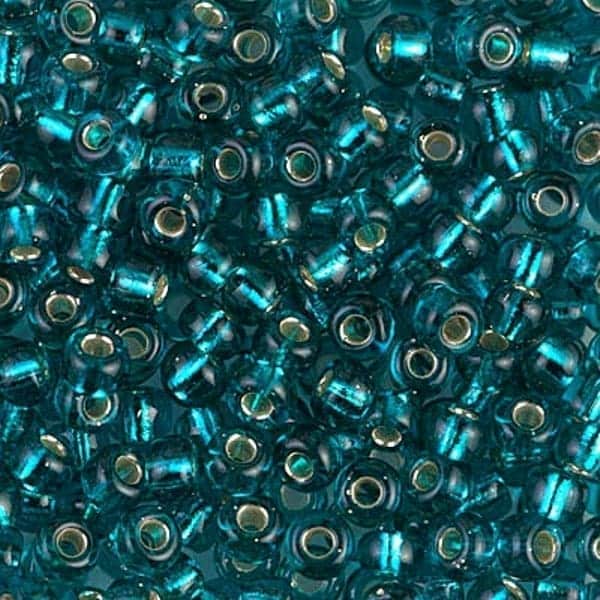 Miyuki Round Seed Beads 6/0 Silver Lined Teal 20GM 6-2425