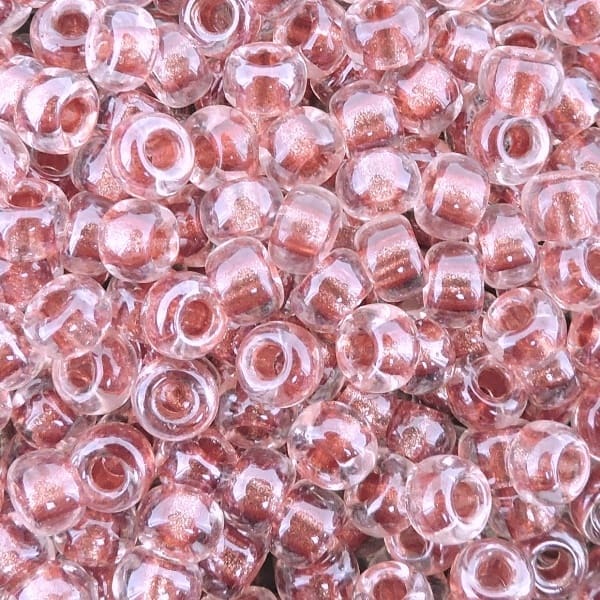 Miyuki Round Seed Beads 6/0 Metallic Rose Lined Crystal 20GM 6-2601