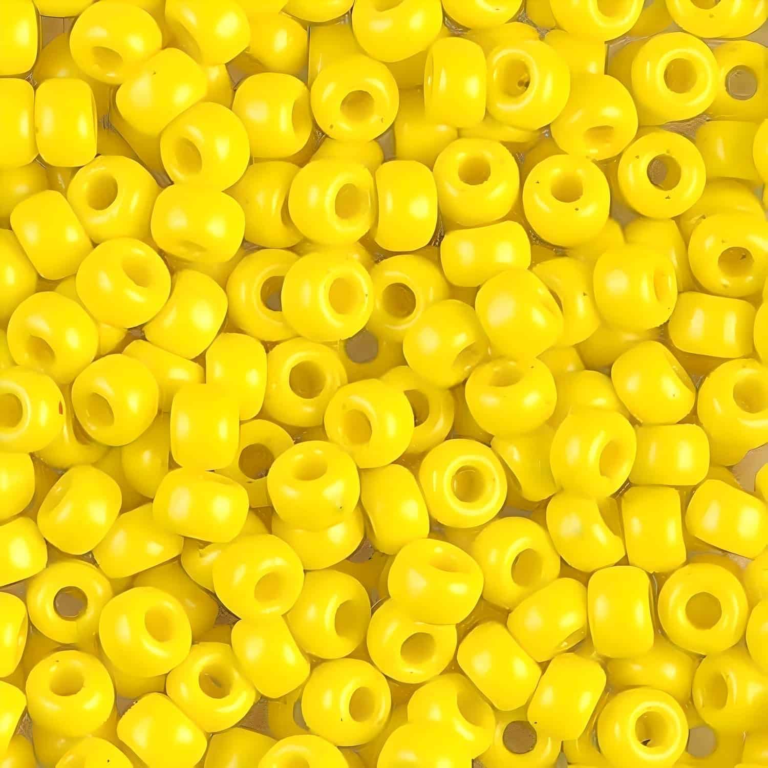 Miyuki Round Seed Beads 6/0 Opaque Yellow 20GM 6-404