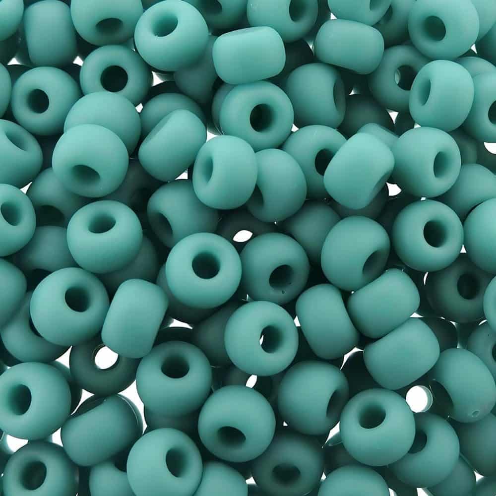 Miyuki Round Seed Beads 6/0 Matte Opaque Turquoise Green 20GM 6-412F