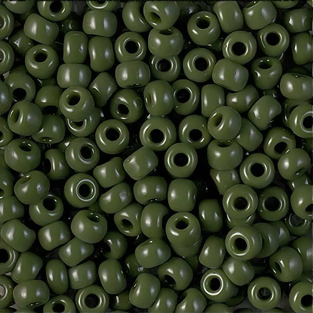 Miyuki Round Seed Beads 6/0 Opaque Avocado 20GM 6-501