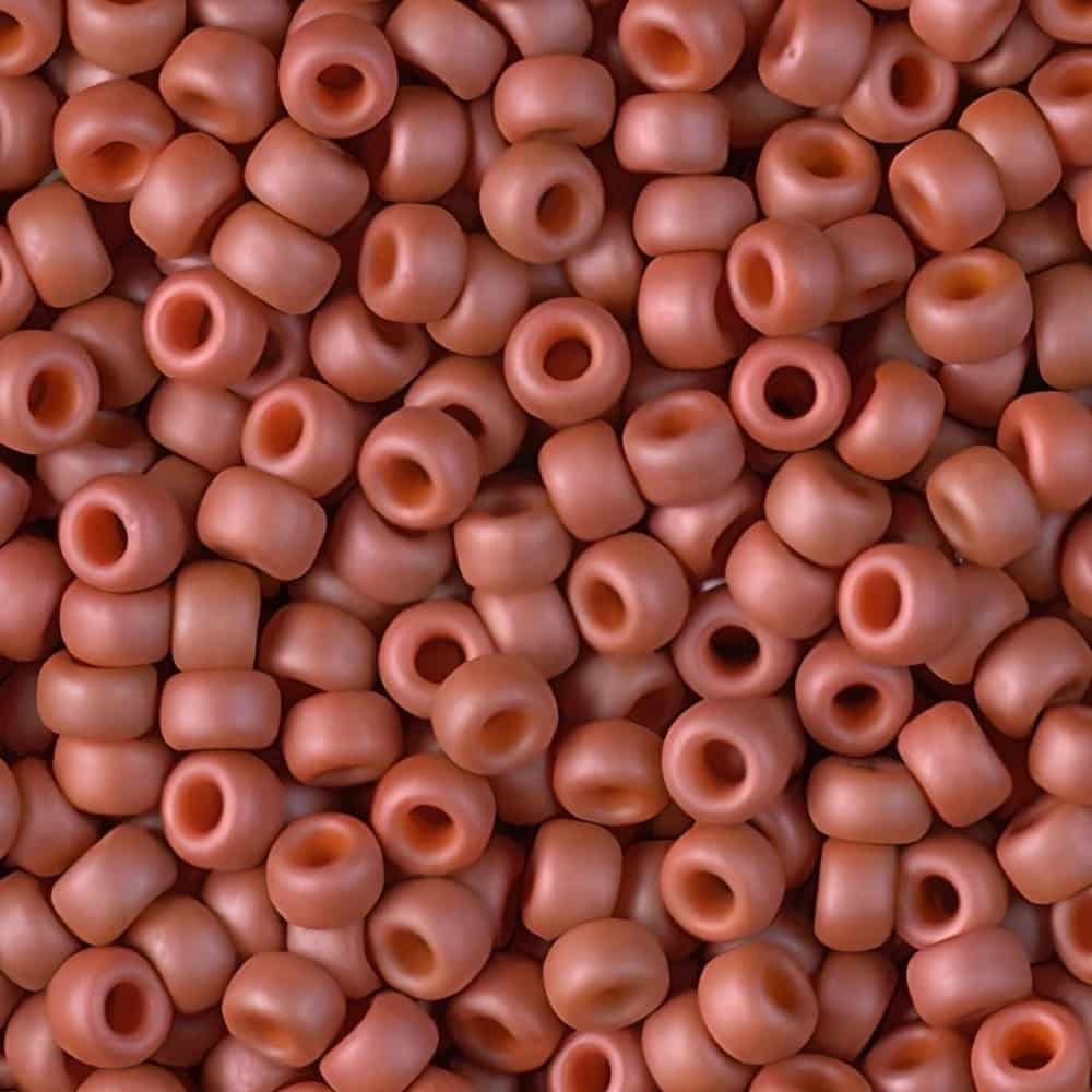Miyuki Round Seed Beads Size 8/0 Matte Opaque Terracotta 22GM