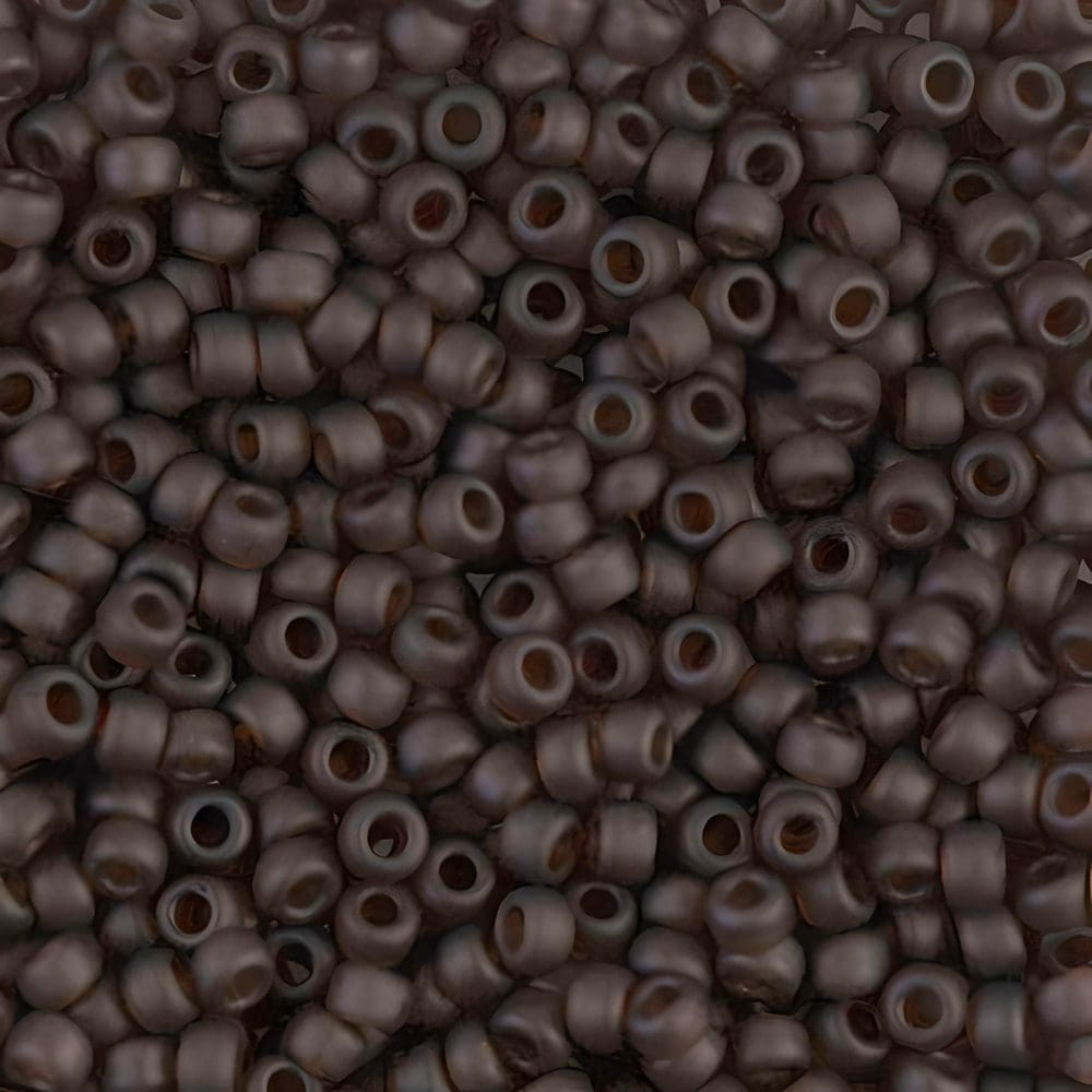 Miyuki Round Seed Beads Size 8/0 Matte Transparent Root Beer 22GM