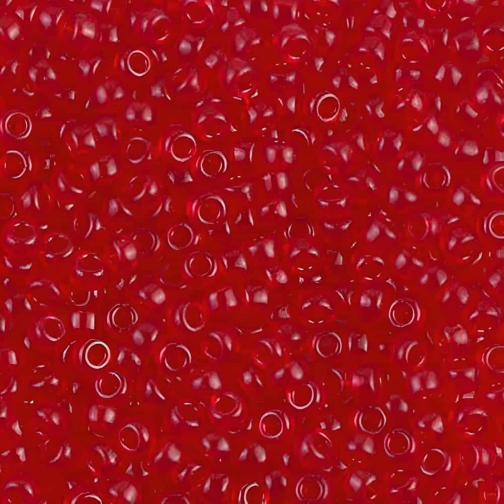Miyuki Round Seed Beads Size 8/0 Transparent Ruby 22GM
