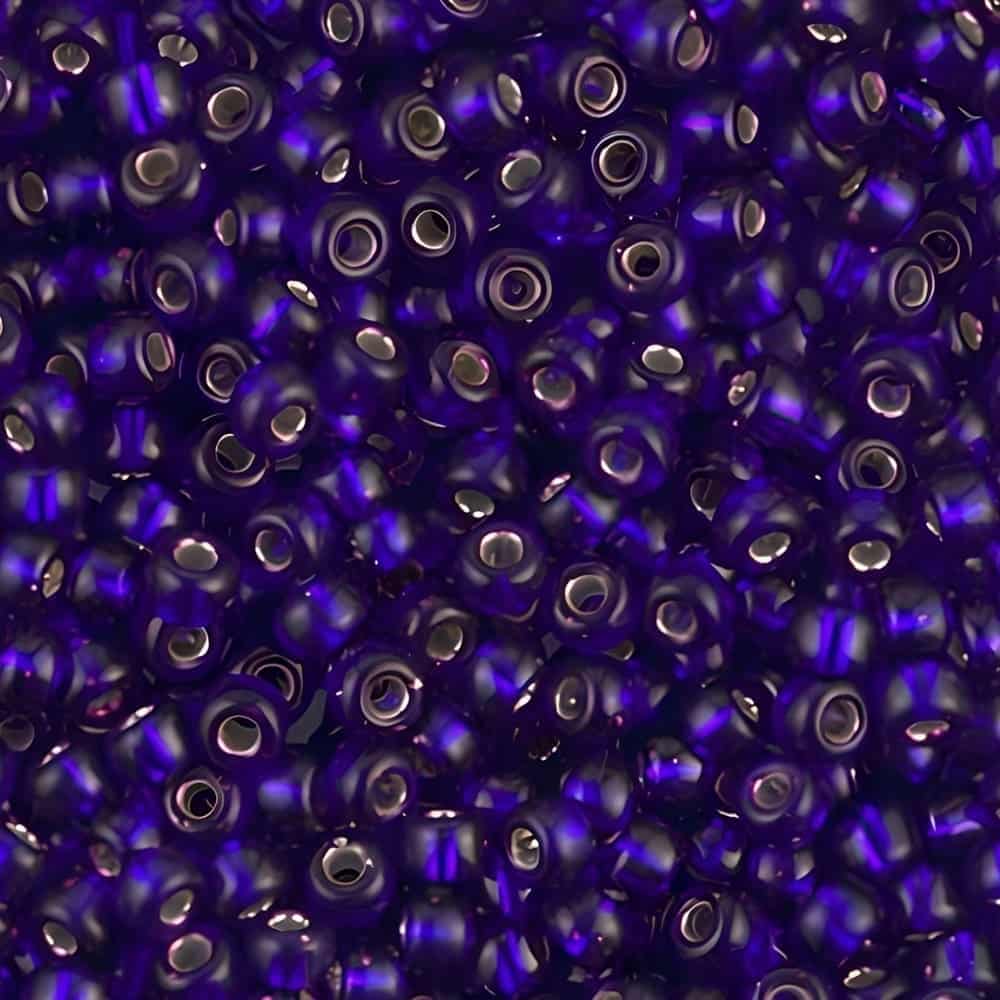 Miyuki Round Seed Beads Size 8/0 Silver Lined Dark Violet 22GM