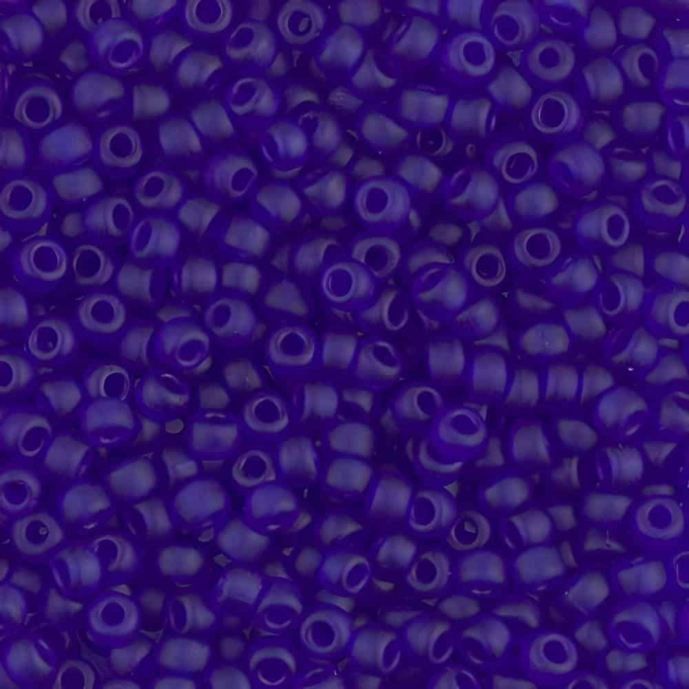 Miyuki Round Seed Beads Size 8/0 Matte Transparent Cobalt 22GM
