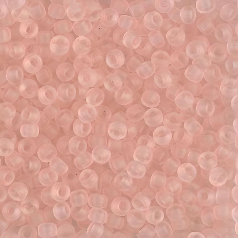 Miyuki Round Seed Beads Size 8/0 Matte Trans Light Tea Rose 22GM