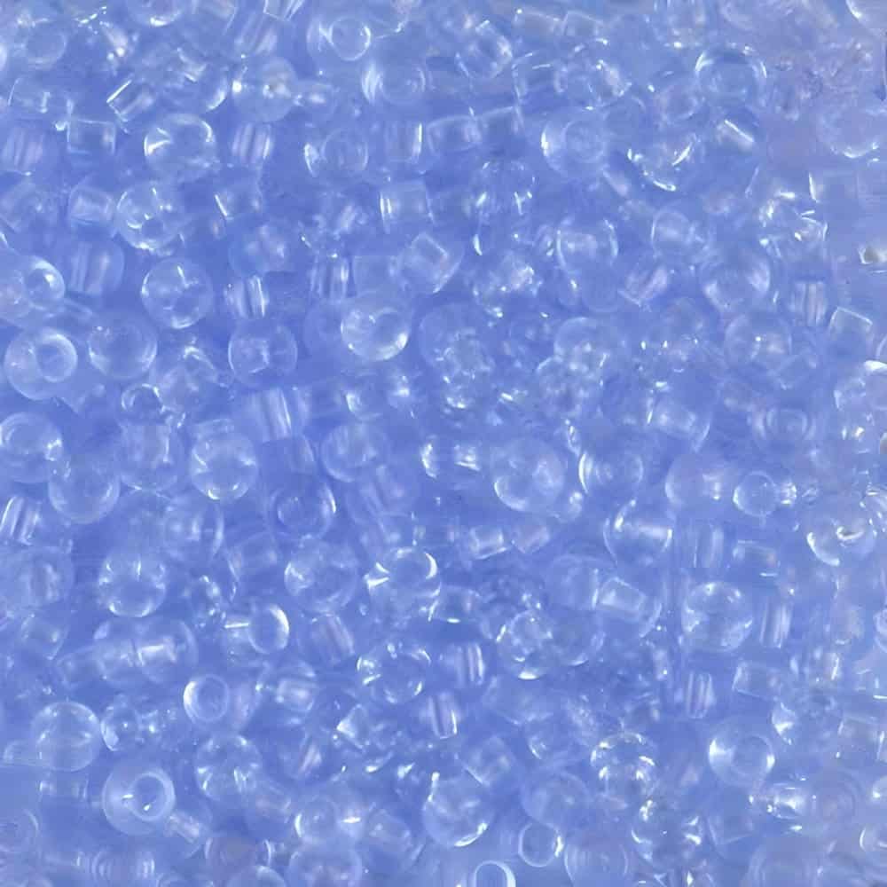 Miyuki Round Seed Beads Size 8/0 Transparent Lt Cornflower 22GM