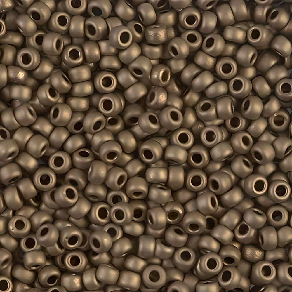 Miyuki Round Seed Beads Size 8/0 Matte Metallic Dark Bronze 22GM 8-2006