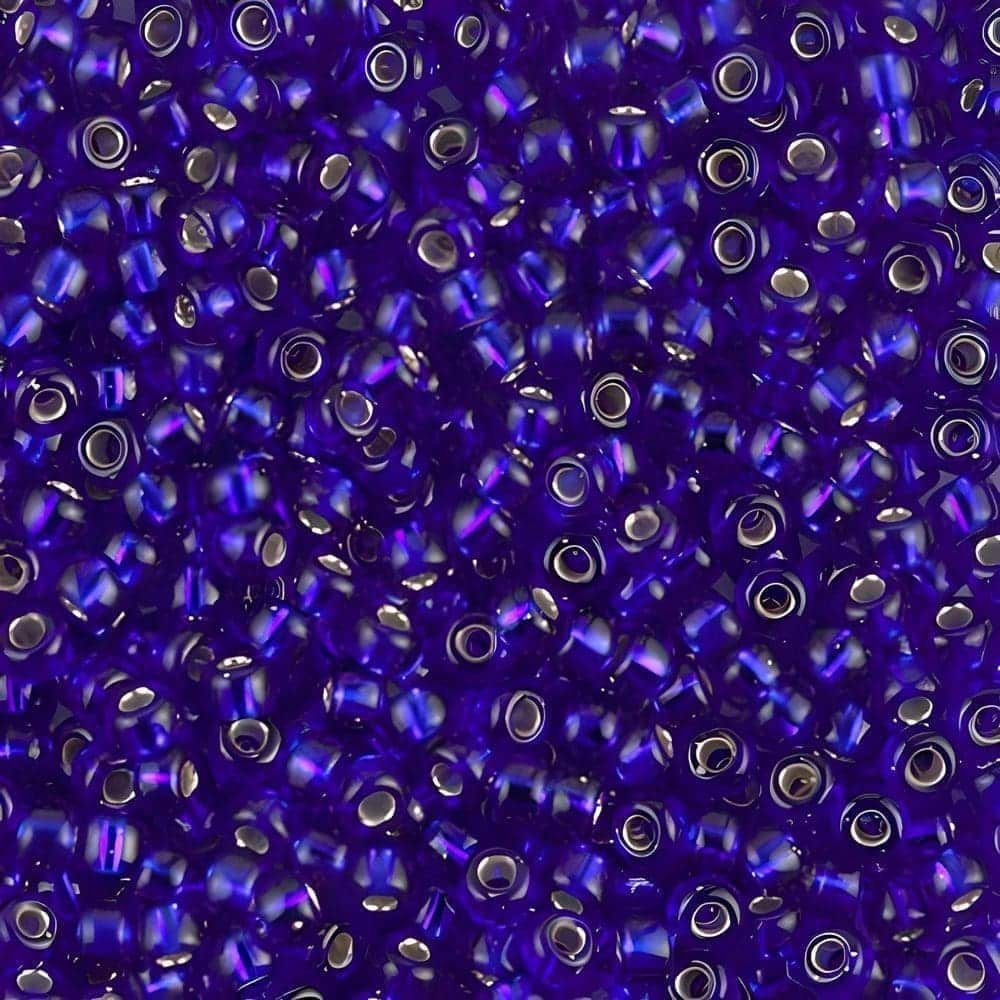 Miyuki Round Seed Beads Size 8/0 Silver Lined Cobalt 22GM