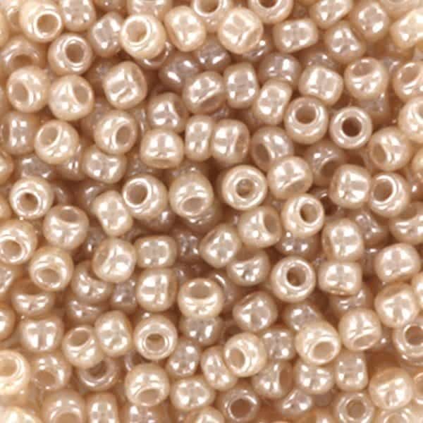 Miyuki Round Seed Beads Size 8/0 Alabaster Luster Jasmine 22GM