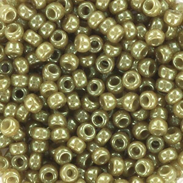 Miyuki Round Seed Beads Size 8/0 Alabaster Luster Celery 22GM