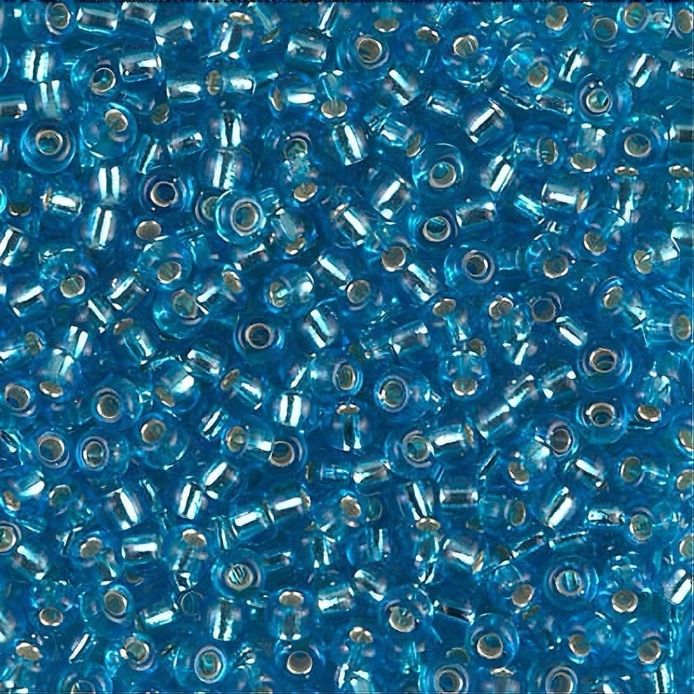 Miyuki Round Seed Beads Size 8/0 Silver Lined Dark Aqua 22GM