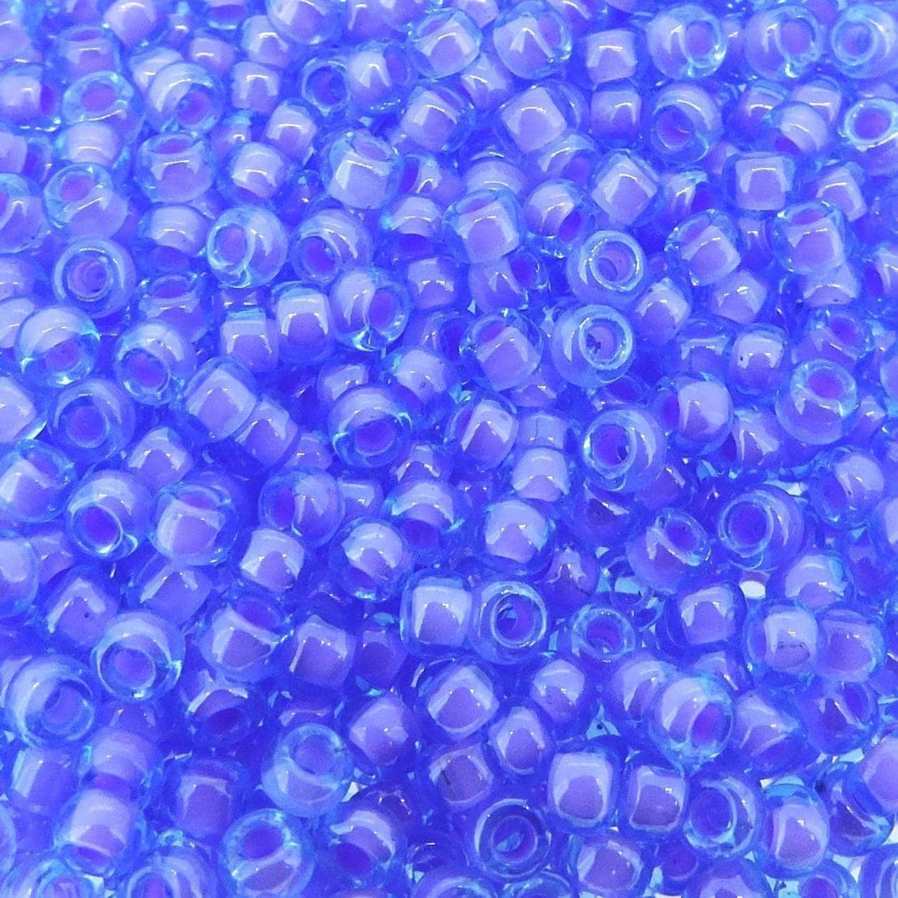 Miyuki Round Seed Beads Size 8/0 Blue Lined Lavender 22GM