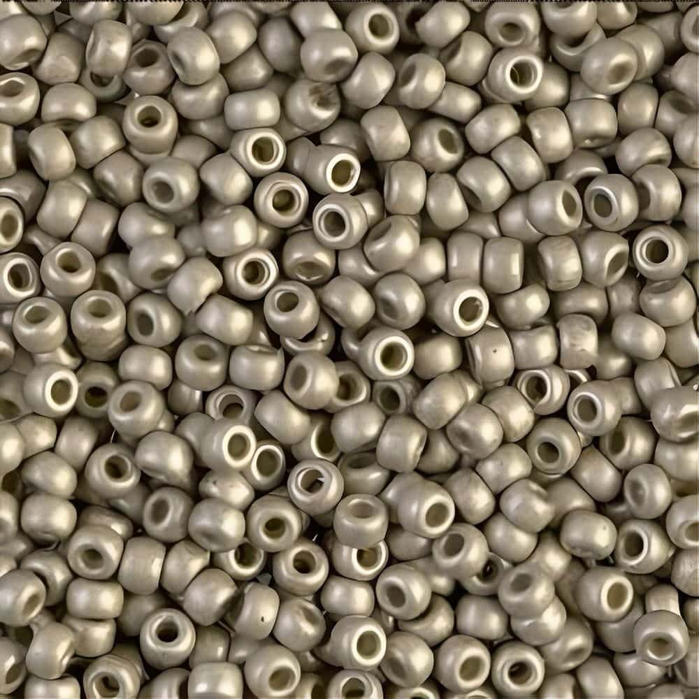 Miyuki Round Seed Beads Size 8/0 Duracoat Galvanized Matte Galvanized Light Pewter 22GM