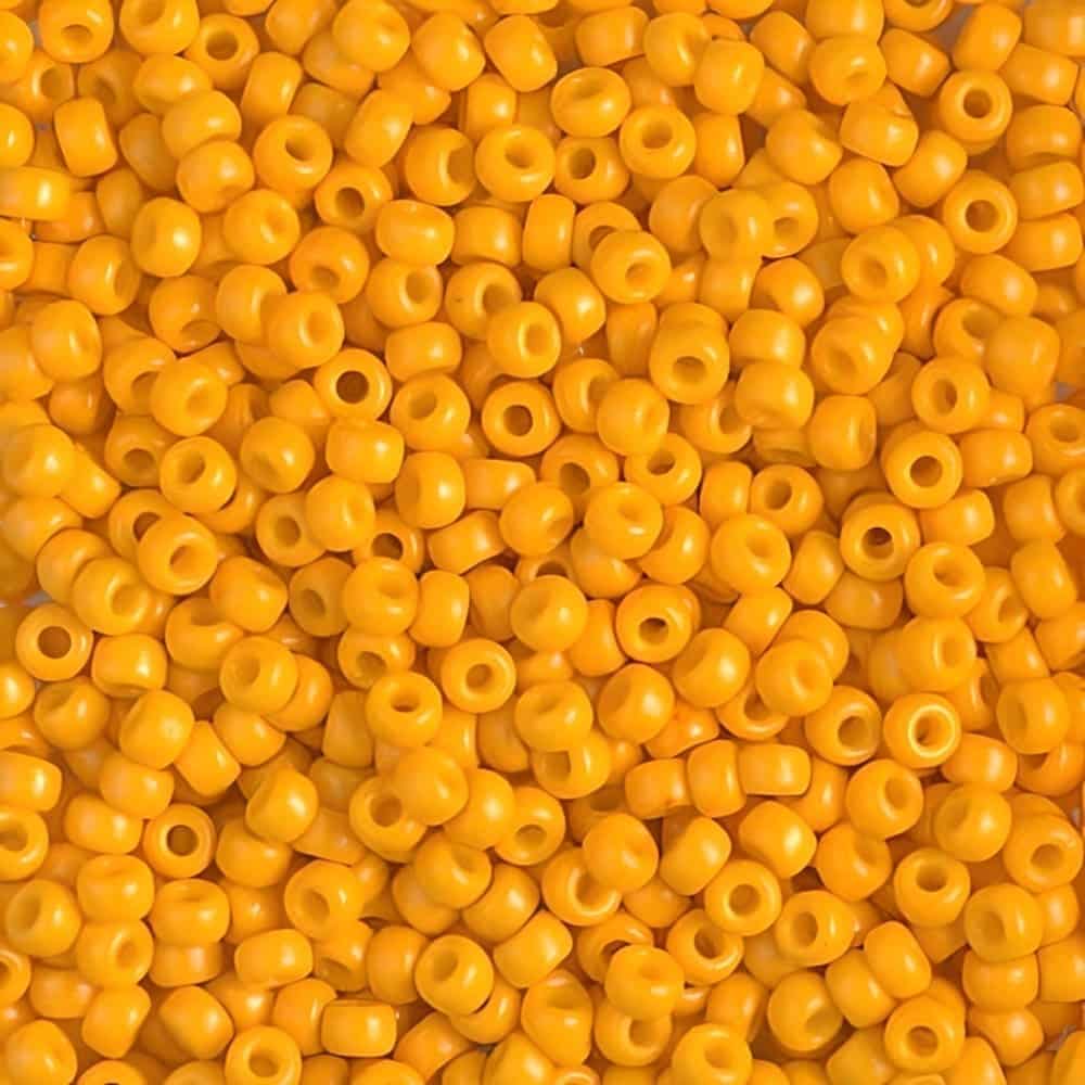 Miyuki Round Seed Beads Size 8/0 Duracoat Opaque Sunflower 22GM