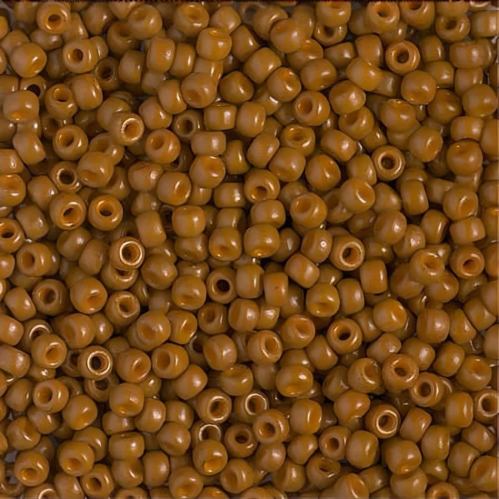 Miyuki Round Seed Beads Size 8/0 Duracoat Opaque Brown 22GM