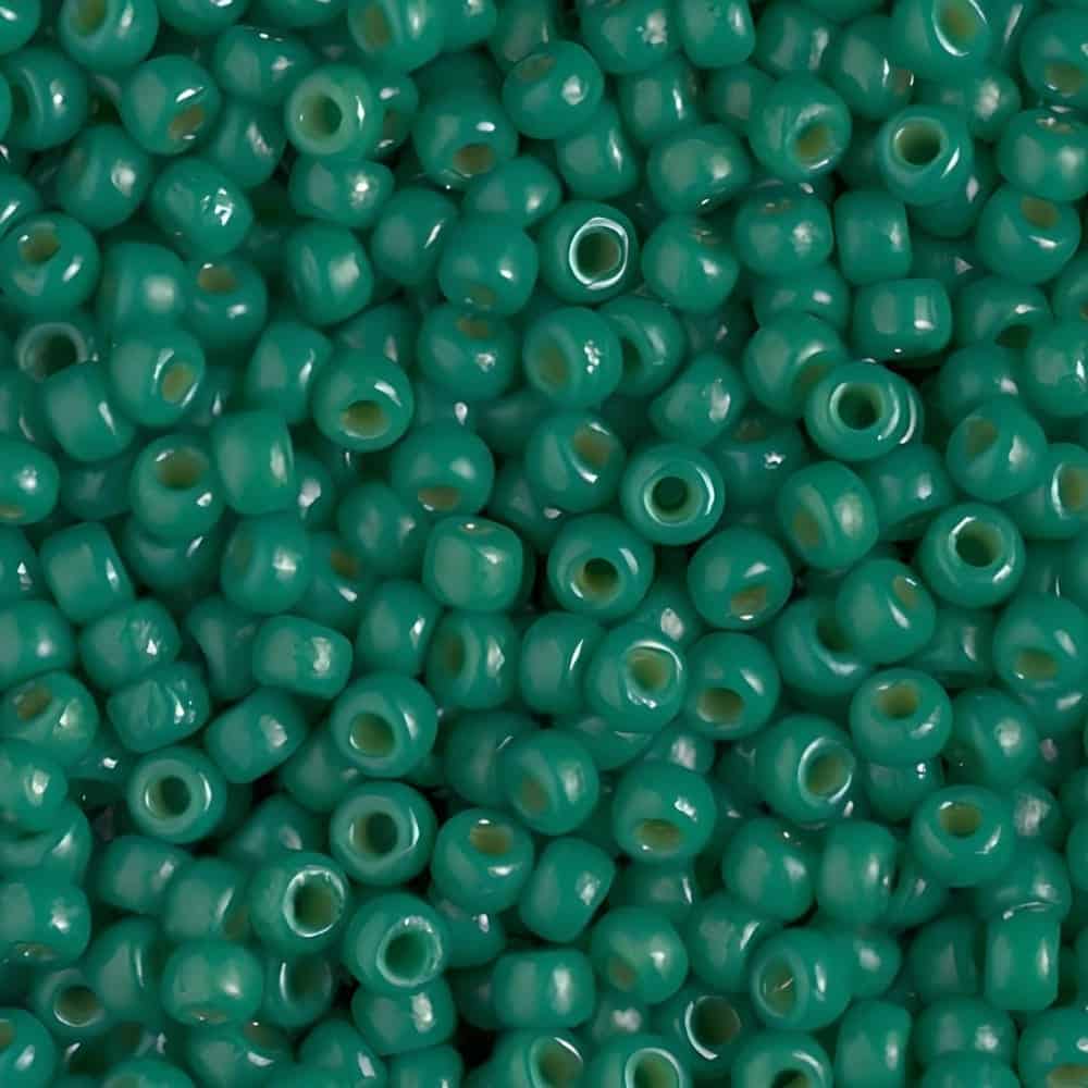Miyuki Round Seed Beads Size 8/0 Duracoat Opaque Dark Green 22GM