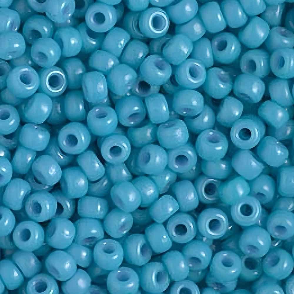 Miyuki Round Seed Beads Size 8/0 DURACOAT Opaque Aqua 22GM
