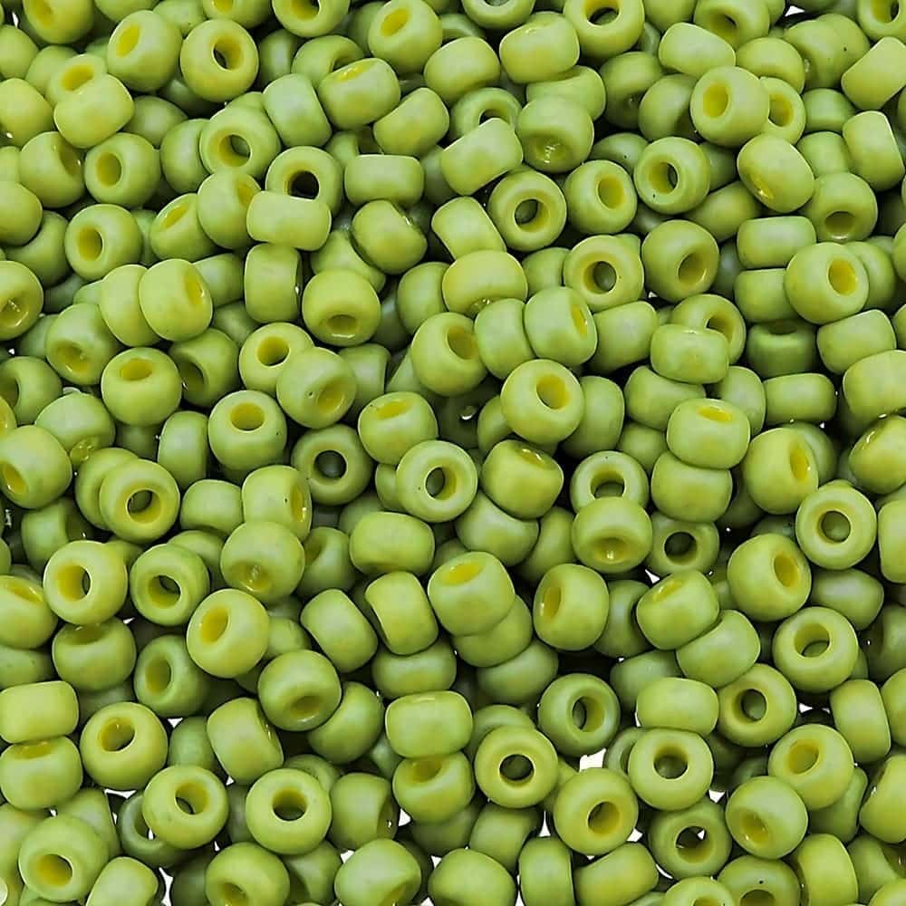 Miyuki Round Seed Beads Size 8/0 Frosted Opaque Glazed Rainbow Olive 22GM