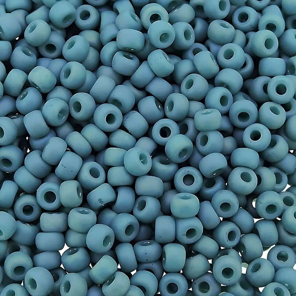 Miyuki Round Seed Beads Size 8/0 Frosted Opaque Glazed Rainbow Peacock