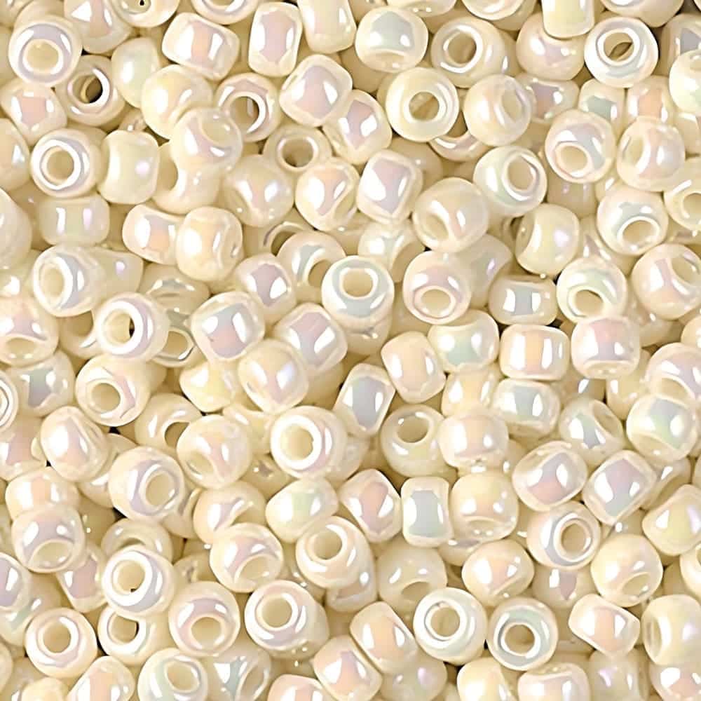 Miyuki Round Seed Beads Size 8/0 Ivory Pearl Ceylon AB 22GM