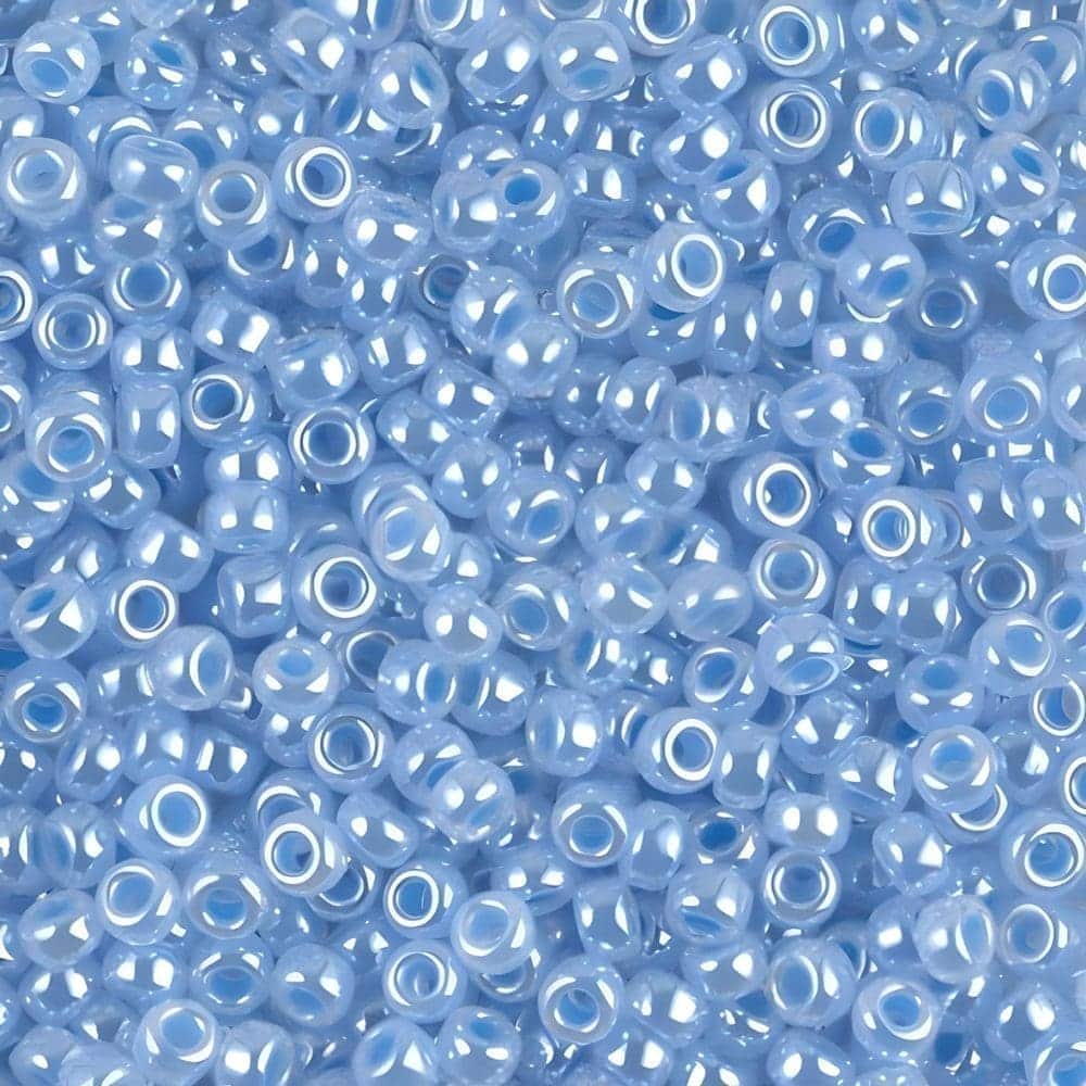 Miyuki Round Seed Beads Size 8/0 Light Blue Ceylon 22GM