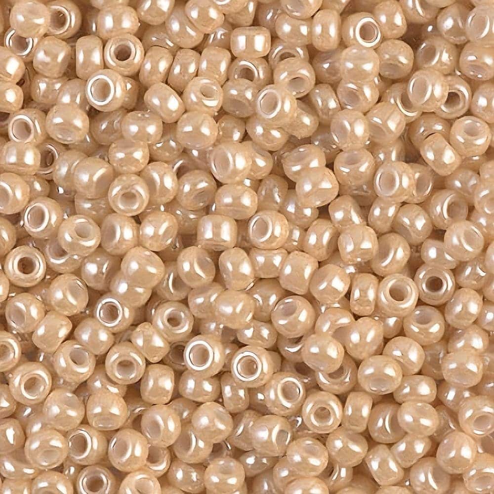 Miyuki Round Seed Beads Size 8/0 Light Caramel Ceylon 22GM